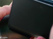 Hot Blonde Morgan Rain Loves Riding Thick Dick 2/16