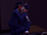 Lesbian Cops Have Sex in the Police Office - Sexual Hot Animations 2/16