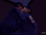 Lesbian Cops Have Sex in the Police Office - Sexual Hot Animations 3/16