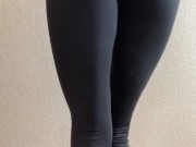 Sexy ass in black leggings