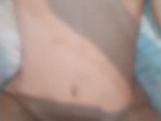 My first homemade porn video - fucked my tight pussy and cumming a lot on my skinny body 13/16