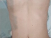 My first homemade porn video - fucked my tight pussy and cumming a lot on my skinny body 14/16
