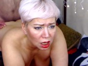 I pull my mature bitch by the nipples & she gratefully sucks my cock, You deserve a fuck in the ass! 12/16