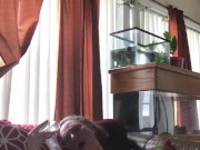 AngelGrave Spies on the Pool Boy While Masturbating and Fucking herself with a Clear Thick Fake Cock 11/16