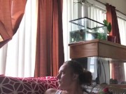 AngelGrave Spies on the Pool Boy While Masturbating and Fucking herself with a Clear Thick Fake Cock 4/16