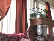 AngelGrave Spies on the Pool Boy While Masturbating and Fucking herself with a Clear Thick Fake Cock 5/16