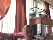 AngelGrave Spies on the Pool Boy While Masturbating and Fucking herself with a Clear Thick Fake Cock 6/16