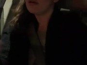 Smoking, teasing my nipples, and masturbating in the car (public) 1/16