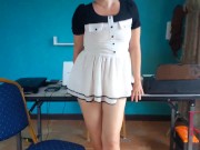 Secretary shows pussy The boss shoots a naked secretary on video 8/16