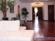 Teen Cheers Her Big Ebony Friend Up With Hairy Pussy Licking 2/16