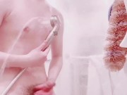 【個人撮影・素人男喘ぎ声あり】　日本人大学生オナニー　風呂で喘ぎ、オナホに中出し射精　アジアン　イケメン　変態 solo Live sex cam show