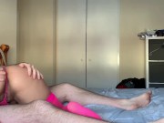 SEXY CHICK IN PINK STOCKINGS GETS RAILED AND CREAMPIED 1/16