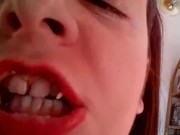 I chew you completely like a little insect I crush your bones like this sweet! 9/16