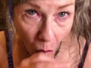 Oral Creampie Mature Sexy Cougar On Her Knees POV Sensual BJ Deepthroat CIM 6/16