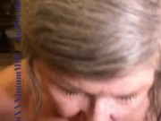 Oral Creampie Mature Sexy Cougar On Her Knees POV Sensual BJ Deepthroat CIM 8/16