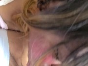 Dicksucker blowing slobbing and takes big load on face 9/16