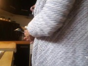 nippleringlover naked at home flashing pierced tits & pussy & sexy ass - stretched nipple piercings 10/16