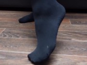 Hermione granger show feet in black Tights Pantyhose foot fetish 1/16