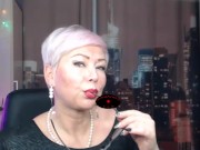 Sweet mature russian MILF enthusiastically sucks cock in the shower, helping herself with dildo! 16/16