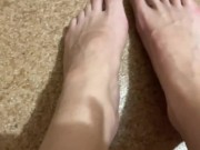 My dirty socks and feet after a long day 13/16