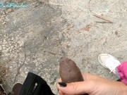 Man Peeing Girl Holding Dick on Snow Mountain 14/16