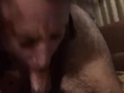 Whore sucks big cock and swallows huge load in motel 9/16