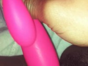 Playing with my wet hairy pussy for my stuff  12/16