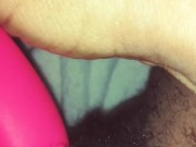 Playing with my wet hairy pussy for my stuff  14/16