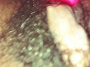 Playing with my wet hairy pussy for my stuff  7/16