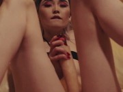 Sweet girl kissing dildo first thing after waking up 12/16