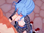 Hoshimachi Suisei sucking dick and getting a facial (Hololive Hentai) 3/16