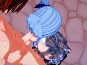 Hoshimachi Suisei sucking dick and getting a facial (Hololive Hentai) 7/16