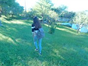 Hot Couple having Risky Sex on Public Beach and Bus - Huge Double Cumshot 4/16