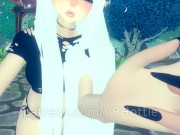 Fairy Goddess Can't Wait To See You Again Undressing Ride in Forest Hentai White Hair POV Lap Dance 2/16