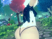 Fairy Goddess Can't Wait To See You Again Undressing Ride in Forest Hentai White Hair POV Lap Dance 3/16