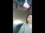 Public Parking Lot Sexy Smoking & Flashing DD Titties in Public Parking Lot public flashing! 1/16