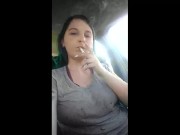 Public Parking Lot Sexy Smoking & Flashing DD Titties in Public Parking Lot public flashing! 3/16