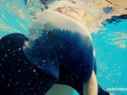 Russian cute babe Avenna is lonely in the pool 2/16