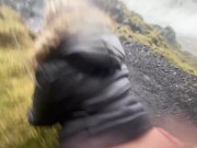 Fucking behind Seljalandsfoss - BJ and sex behind this beautiful Icelandic tourist waterfall 13/16