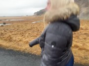 Fucking behind Seljalandsfoss - BJ and sex behind this beautiful Icelandic tourist waterfall 16/16
