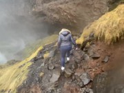 Fucking behind Seljalandsfoss - BJ and sex behind this beautiful Icelandic tourist waterfall 4/16