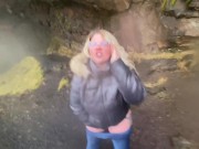 Fucking behind Seljalandsfoss - BJ and sex behind this beautiful Icelandic tourist waterfall 7/16