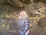 Fucking behind Seljalandsfoss - BJ and sex behind this beautiful Icelandic tourist waterfall 8/16