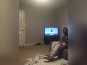 Step sister catches step brother jerking off, helps him finish and gets a crazy facial  2/16