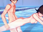 Chizuru Ichinose gets fucked inside a pool (Rent A Girlfriend Hentai) 2/16