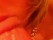 a red lipstick blowjob on the husband  5/16