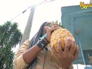 CarneDelMercado - Ana Ebano Big Booty Ebony Latina Colombiana Rides A Thick Cock 1/16