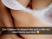 Snapchat slut sexting and squirting with hairbrush while moms next door 2/16
