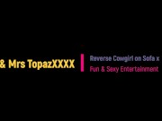 Rough Fuck Reverse Cowgirl On Sofa 'til Orgasm x - Mature Stepmom 1/16