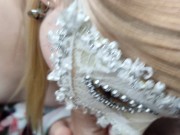 Japanese princess deepthroats her master, sucks big dick deep and sweet, mouthful of cum, 4K UHD 14/16